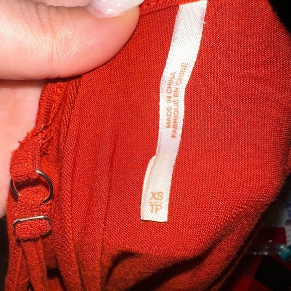 Free People burnt orange crochet bohemian boho sleeved dress beach summer XS - Picture 6 of 16